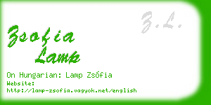 zsofia lamp business card